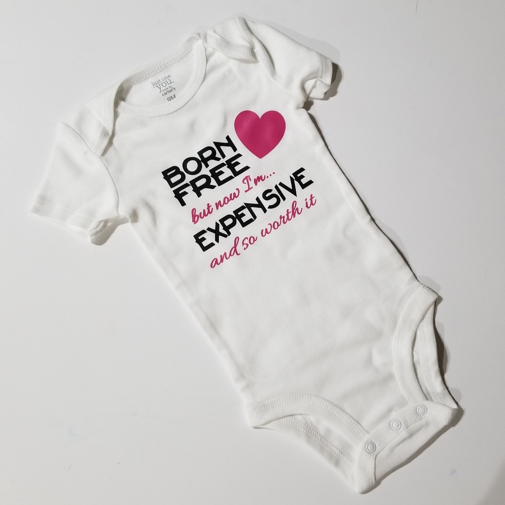 9M Infant Bodysuit w/ Vinyl Born Free Design